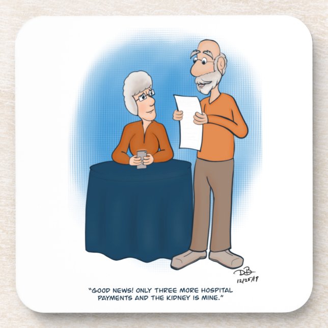 Kidney Card Beverage Coaster (Front)