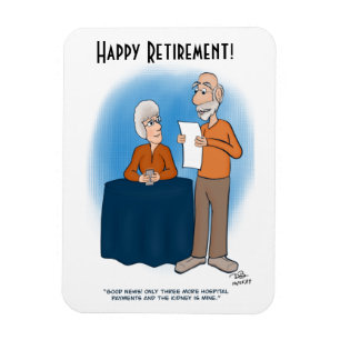 Kidney Card Folded Retirement Card Magnet