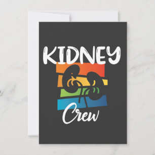 Kidney Crew Dialysis Nurse Nephrology Kidney Squad Card