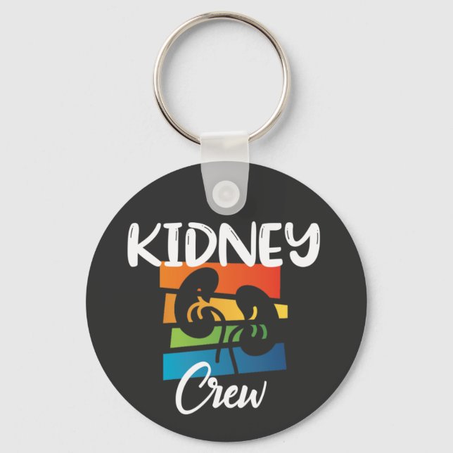 Kidney Crew Dialysis Nurse Nephrology Kidney Squad Key Ring (Front)