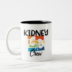 Kidney Crew Dialysis Nurse Nephrology Kidney Squad Two-Tone Coffee Mug