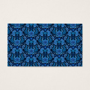 Kidney Damask in Navy Blue