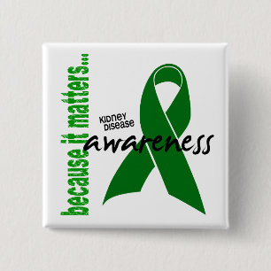 Kidney Disease Awareness 15 Cm Square Badge