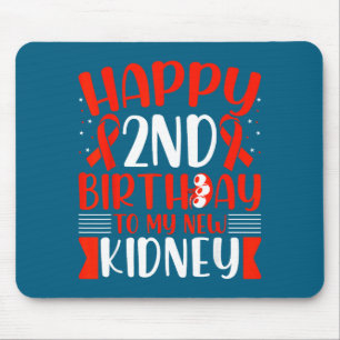 Kidney Disease Awareness 2nd Birthday Graphic Art Mouse Mat