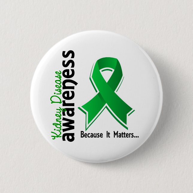 Kidney Disease Awareness 5 6 Cm Round Badge (Front)