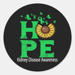 Kidney Disease Awareness Classic Round Sticker