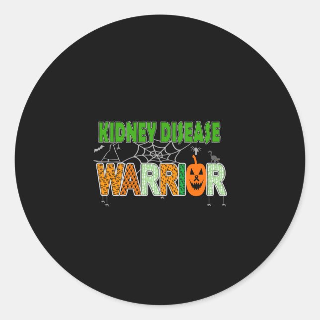 Kidney Disease Awareness Classic Round Sticker (Front)