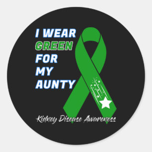 Kidney Disease Awareness Dialysis Transplant Donor Classic Round Sticker