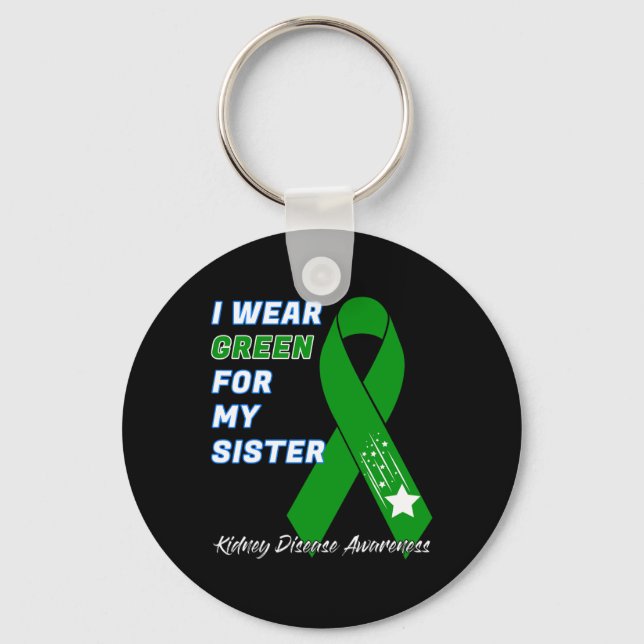 Kidney Disease Awareness Dialysis Transplant Donor Key Ring (Front)