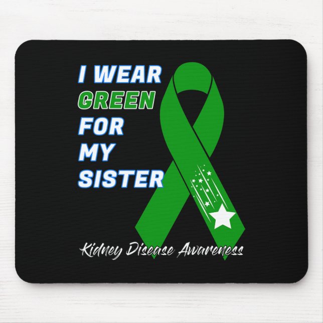 Kidney Disease Awareness Dialysis Transplant Donor Mouse Mat (Front)