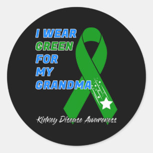 Kidney Disease Awareness Dialysis Transplant Patie Classic Round Sticker