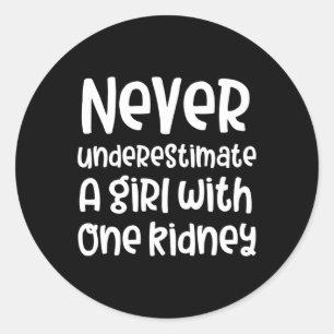 Kidney Disease Awareness Girl Donor Transplant For Classic Round Sticker