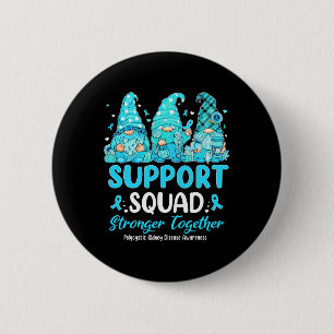 Kidney Disease Awareness Gnomies Support Squad 6 Cm Round Badge