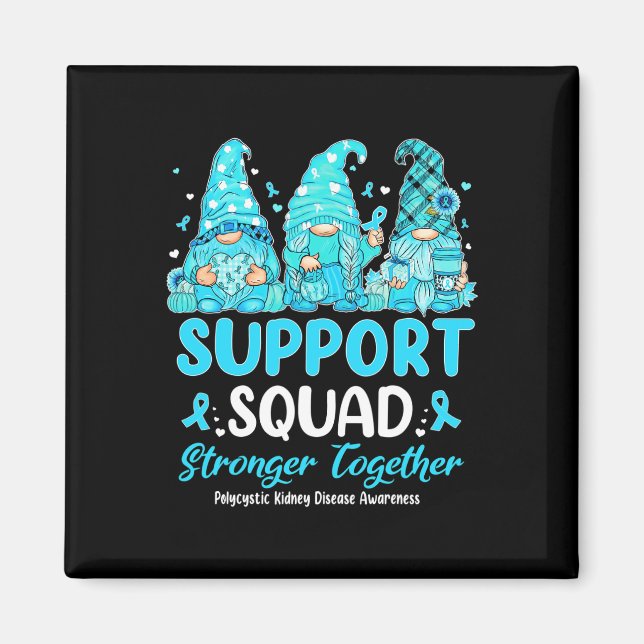 Kidney Disease Awareness Gnomies Support Squad  Magnet (Front)