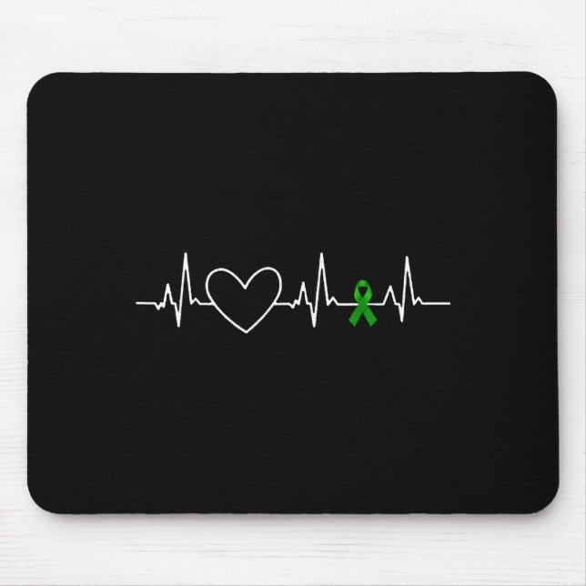 Kidney Disease Awareness Heartbeat  Mouse Mat (Front)