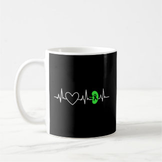 Kidney Disease Awareness Heartbeat Transplant Orga Coffee Mug