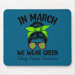 Kidney disease awareness - in march we wear green mouse mat