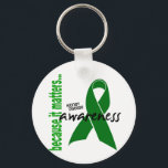Kidney Disease Awareness Key Ring<br><div class="desc">Support everyone battling Kidney Disease by promoting Kidney Disease Awareness with KIDNEY DISEASE AWARENESS tshirts and gifts with grunge text and Green Ribbon.  Ideal for Kidney Disease Awareness Month,  Kidney Disease Walks,  Kidney Disease Support Events,  or anytime!</div>