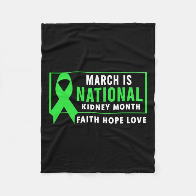 Kidney Disease Awareness Month  Fleece Blanket (Front)