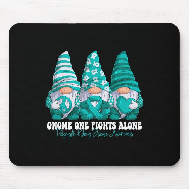 Kidney Disease Awareness Month Teal Ribbon Gnomes  Mouse Mat (Front)