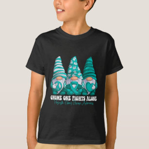 Kidney Disease Awareness Month Teal Ribbon Gnomes T-Shirt
