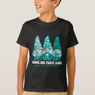 Kidney Disease Awareness Month Teal Ribbon Gnomes  T-Shirt