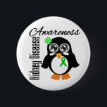 Kidney Disease Awareness Penguin 6 Cm Round Badge<br><div class="desc">Make a statement about raising awareness penguin style with our originally illusrated penguin awareness art to acknowledge and support Kidney Disease Awareness on shirts, tees, apparel, merchandise and gifts. Perfect for Kidney Disease Awareness Month, fundraiser, activity events and more. As advocates, we proudly donate a portion of the proceeds to...</div>