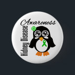 Kidney Disease Awareness Penguin 6 Cm Round Badge<br><div class="desc">Make a statement about raising awareness penguin style with our originally illusrated penguin awareness art to acknowledge and support Kidney Disease Awareness on shirts, tees, apparel, merchandise and gifts. Perfect for Kidney Disease Awareness Month, fundraiser, activity events and more. As advocates, we proudly donate a portion of the proceeds to...</div>