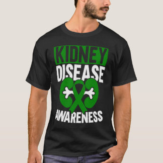 Kidney Disease Awareness PKD Fighter Teal Ribbon S T-Shirt