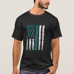 Kidney Disease Awareness Pkd Related Teal Ribbon   T-Shirt