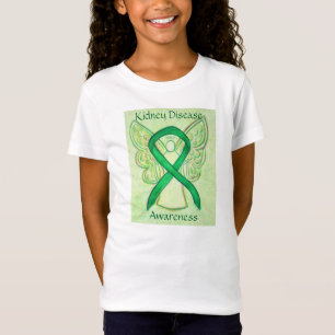 Kidney Disease Awareness Ribbon Angel Custom Shirt