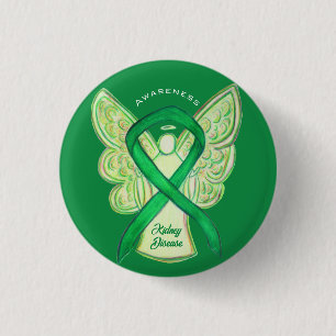 Kidney Disease Awareness Ribbon Angel Pins