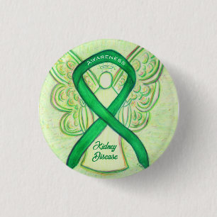 Kidney Disease Awareness Ribbon Angel Pins