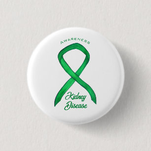 Kidney Disease Awareness Ribbon Custom Button