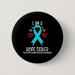 Kidney Disease Awareness Ribbon I Am A Hope Deale 6 Cm Round Badge