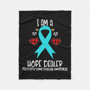 Kidney Disease Awareness Ribbon I Am A Hope Deale Fleece Blanket