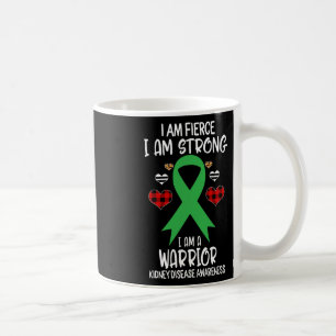 Kidney Disease Awareness Ribbon I Am Fierce Strong Coffee Mug