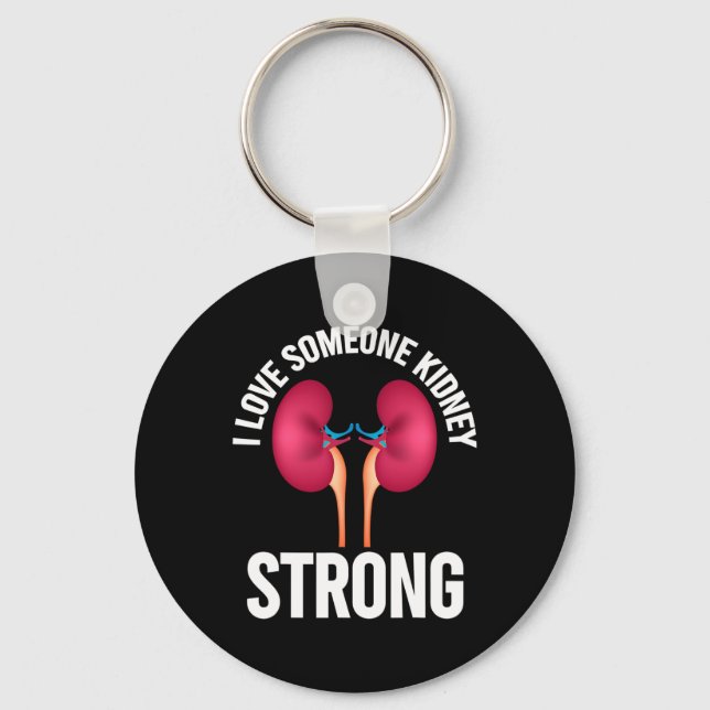 Kidney Disease Awareness Shirt  Key Ring (Front)
