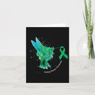 Kidney Disease Awareness Sunflower Hummingbird Gif Card