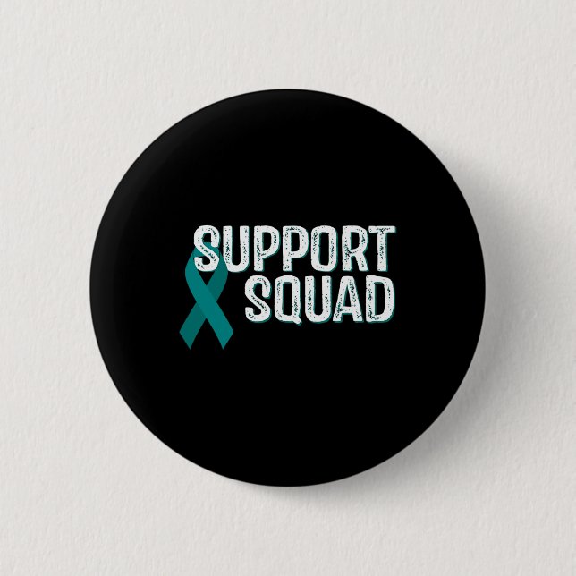 Kidney Disease Awareness Support Squad  6 Cm Round Badge (Front)