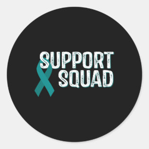 Kidney Disease Awareness Support Squad Classic Round Sticker