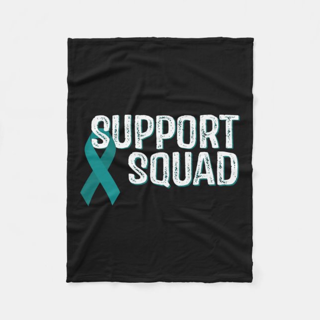 Kidney Disease Awareness Support Squad  Fleece Blanket (Front)