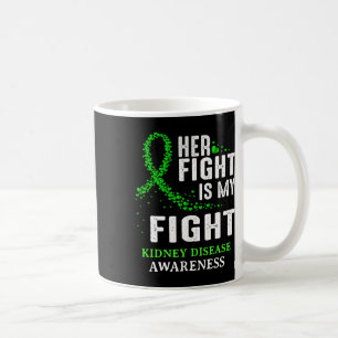 Kidney Disease Awareness Survivor Green Ribbon Men Coffee Mug