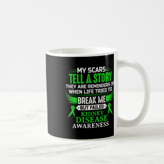 Kidney Disease Awareness Survivor Green Ribbon Men Coffee Mug