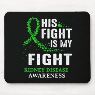 Kidney Disease Awareness Survivor Green Ribbon Men Mouse Mat