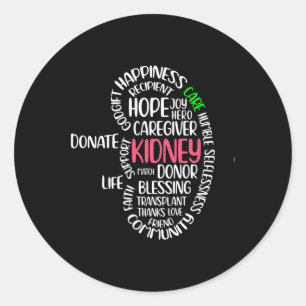 Kidney Disease Awareness Transplant Organ Donor Do Classic Round Sticker