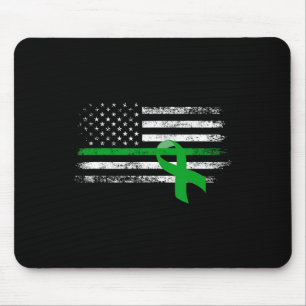 Kidney Disease Awareness Us Flag Support Squad Gre Mouse Mat