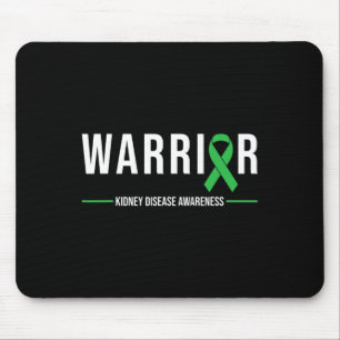 Kidney Disease Awareness Warrior Recovery Green Ri Mouse Mat