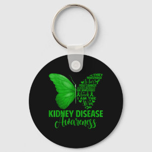 Kidney Disease Awareness Warriors Green Ribbon Key Ring