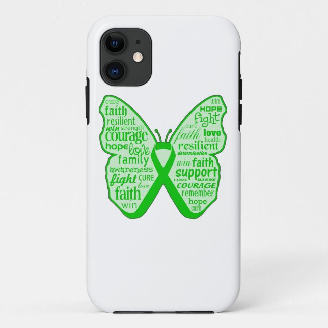 Kidney Disease Butterfly Ribbon Case-Mate iPhone Case (Back)
